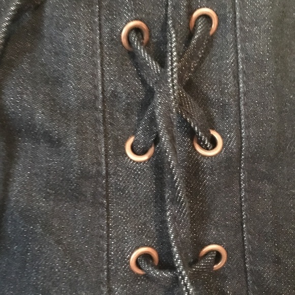 Pleated Denim Skirt - Picture 3 of 4